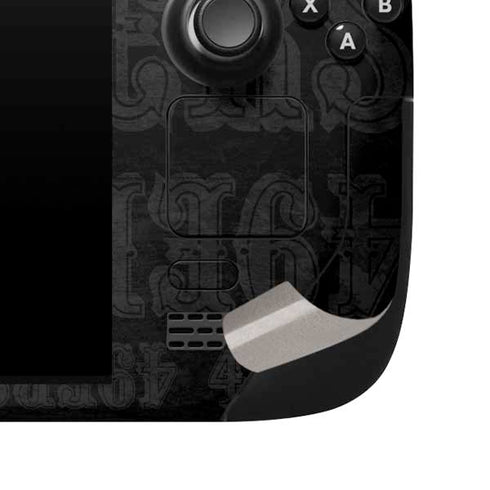 NFL San Franciso 49ers Black & White Steam Deck Handheld Gaming Computer Skin